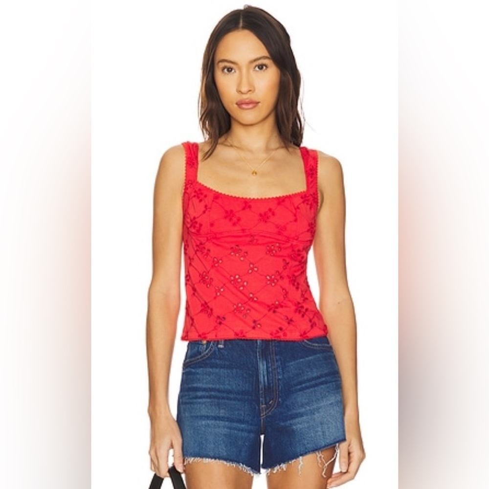 Free People Full Bloom Eyelet Cami